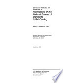 Publications of the National Bureau of Standards ... Catalog