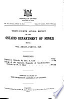 Annual Report of the Ontario Department of Mines