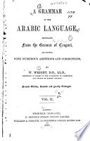 A grammar of the Arabic language