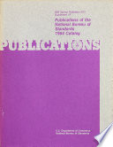 Publications of the National Bureau of Standards