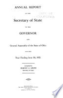 Annual Report of the Secretary of State ...
