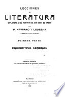 Lecciones de literatura explicadas en el Instituto de San Isidro, de Madrid