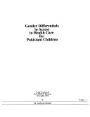 Gender Differentials in Access to Health Care for Pakistani Children