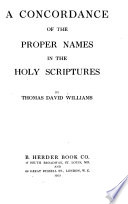 A Concordance of the Proper Names in the Holy Scriptures