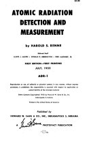 Atomic Radiation Detection and Measurement