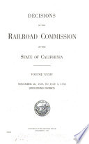Decisions of the Railroad Commission of the State of California