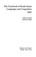 The Yearbook of South Asian Languages and Linguistics