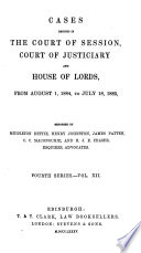 Cases Decided in the Court of Session
