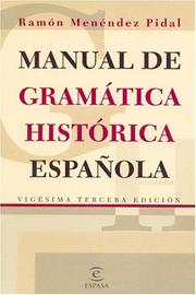 Manual elemental de gramática histórica española