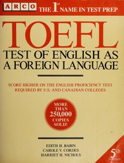 TOEFL, test of English as a foreign language