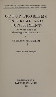 Group problems in crime and punishment