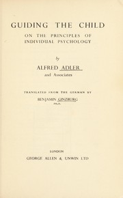 Guiding the child on the principles of individual psychology