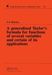 A generalized Taylor's formula for functions of several variables and certain of its applications