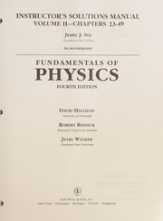 Fundamentals of Physics V 2 Chapters 23-49 4e Sol