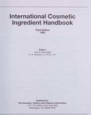 International cosmetic ingredient handbook