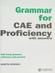 Grammar for CAE and proficiency