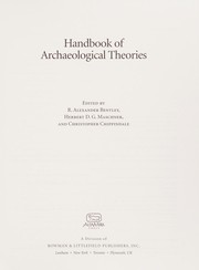 Handbook of archaeological theories