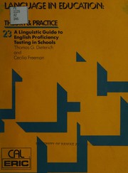 A linguistic guide to English proficiency testing in schools
