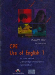 CPE use of English 1 for the revised Cambridge Proficiency Examination