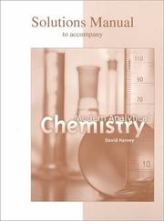 Analytical Chemistry Student Solutions Manual to accompany Modern Analytical Chemistry