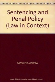 Sentencing and penal policy