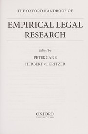 The Oxford handbook of empirical legal research