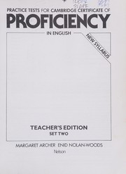 Practice tests for the cambridge certificate of proficiency in English