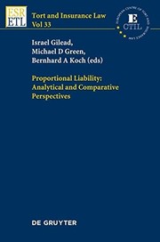 Proportional Liability : Analytical and Comparative Perspectives