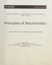 Principles Of Biochemistry Custom Edition University Of British Columbia