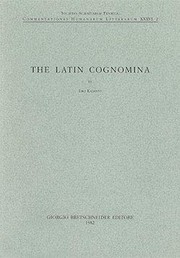 The Latin cognomina