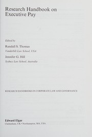 Research handbook on executive pay