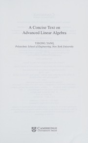 Concise Text on Advanced Linear Algebra