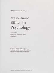 APA handbook of ethics in psychology