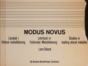 Modus Novus Studies in Reading Atonal Melodies