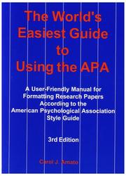 The World's Easiest Guide to Using the APA