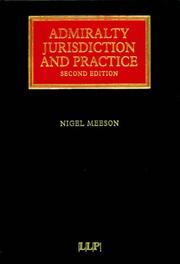 Admiralty Jurisdiction and Practice (Lloyd's Shipping Law Library)