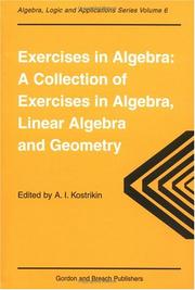 Exercises in algebra