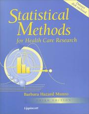 Statistical methods for health care research