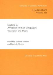Studies in American Indian languages