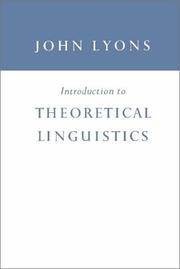 Introduction to theoretical linguistics