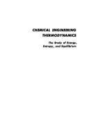 Chemical engineering thermodynamics