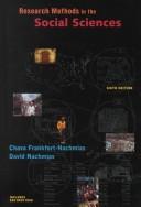 Research methods in the social sciences