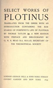 Select works of Plotinus