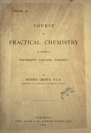 Course of practical chemistry as adopted at University College, Toronto