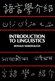 Introduction to linguistics