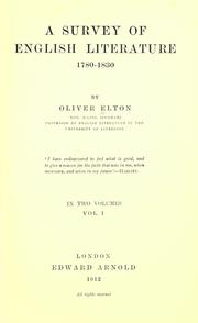 A survey of English literature, 1780-1830
