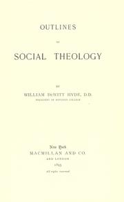 Outlines of social theology