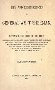 Life and reminiscences of General Wm. T. Sherman