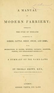A manual of modern farriery