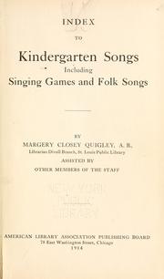 Index to kindergarten songs